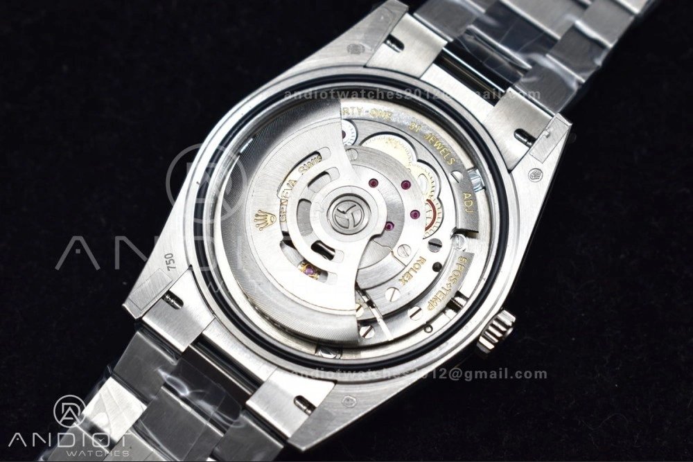 DayDate 40 SS GMF 904L Steel Iced Blue Dial Roman Markers On President Bracelet A3255 V Sporty 715