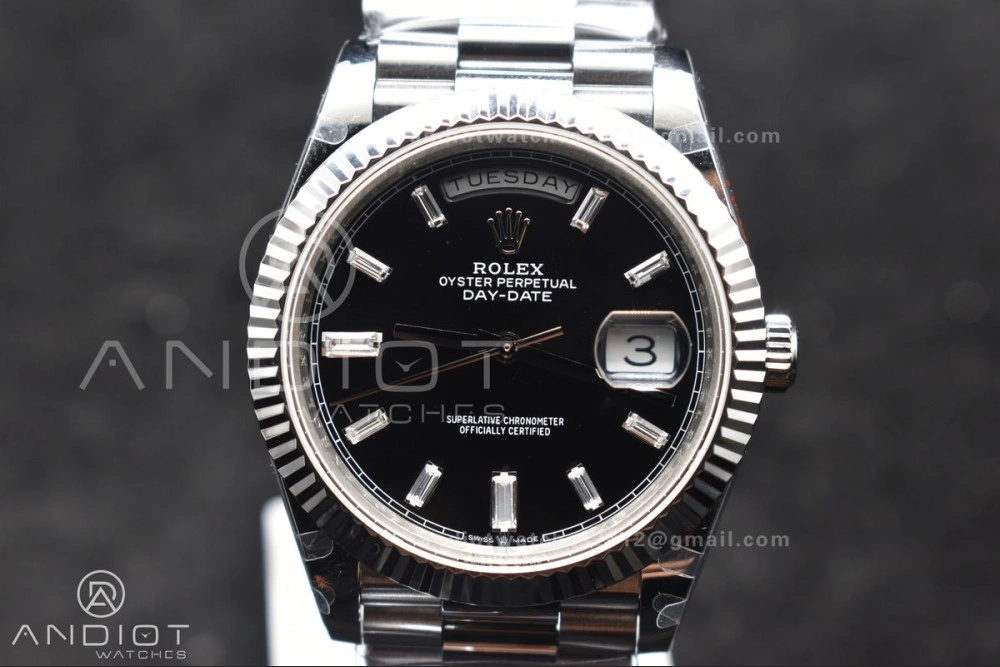 DayDate 40 SS GMF Gain Weight Black Crystal Dial On President Bracelet A Attractive 717