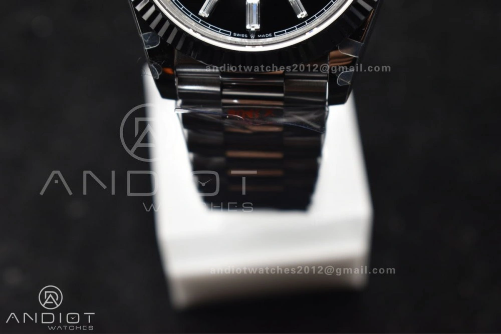 DayDate 40 SS GMF Gain Weight Black Crystal Dial On President Bracelet A Attractive 717