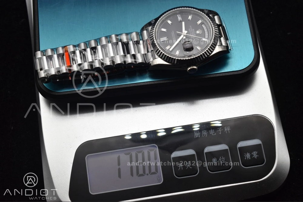 DayDate 40 SS GMF Gain Weight Black Crystal Dial On President Bracelet A Attractive 717