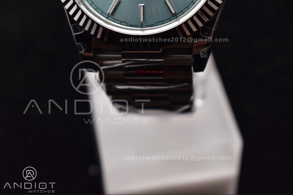 Popular DayDate 40 SS GMF Gain Weight Ice Blue Stick Dial on President Bracelet A 716