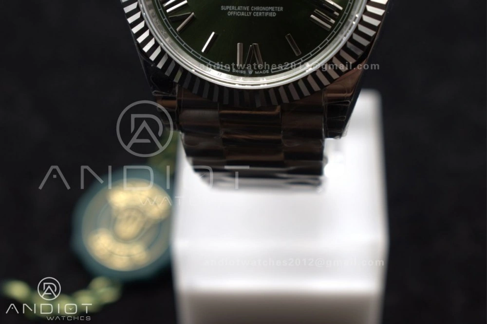 DayDate 40 SS GSF Gain Weight Green Roman Dial Bezel on President Bracelet A OdorResistant 719