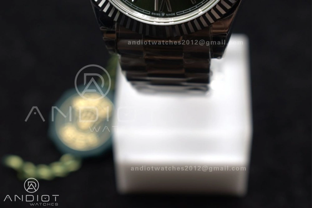 DayDate 40 SS GSF Gain Weight Green Roman Dial Bezel on President Bracelet A OdorResistant 719