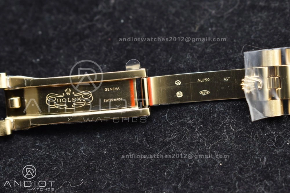 GoAnywhere DayDate 40 YG GMF Gain Weight 904L Steel Gold Dial Diamond Markers On President Bracelet A3255 V 723