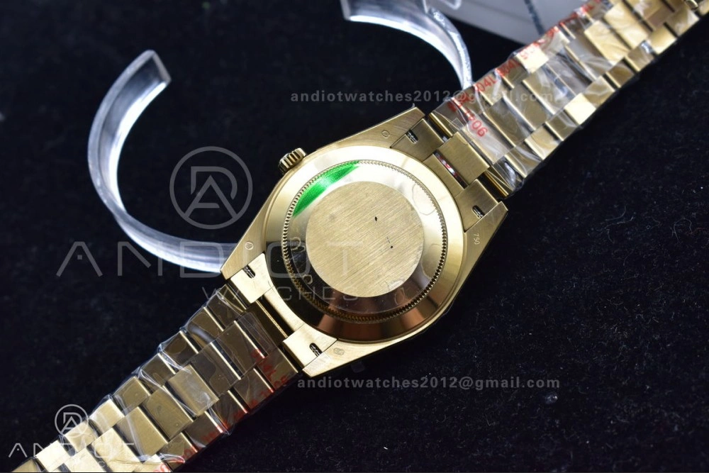 Reliable DayDate 40 YG GMF Plated 904L Steel Checked Dial Crystal Markers On President Bracelet A2836 V 772