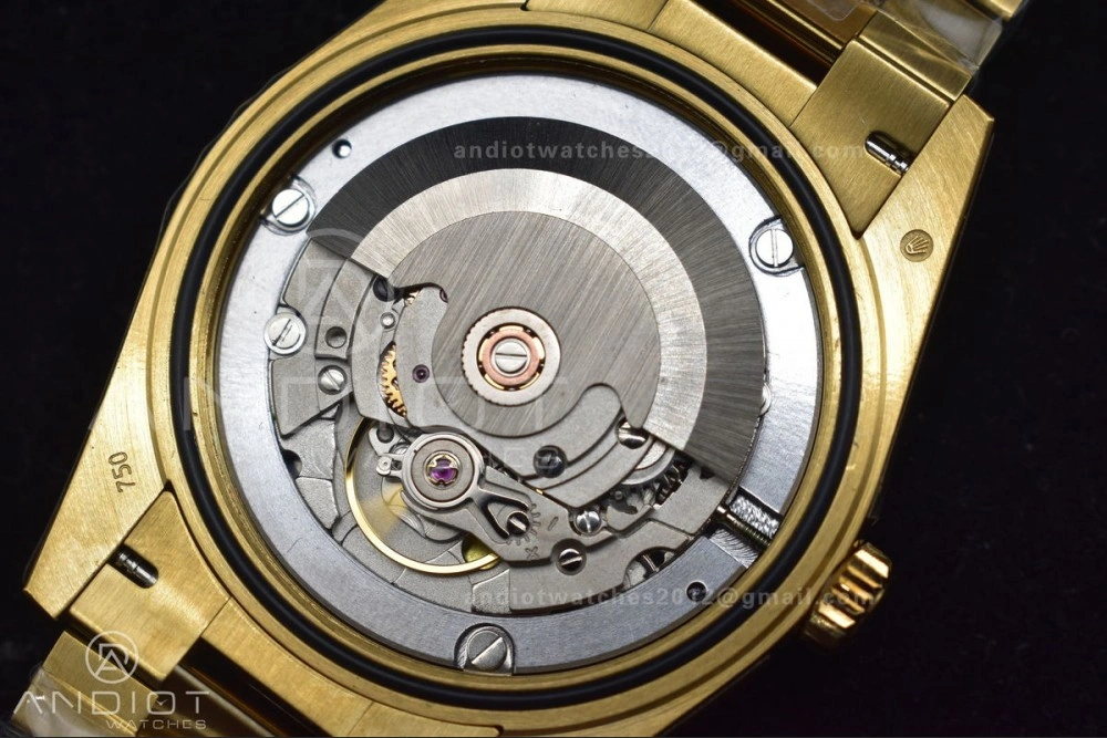 Reliable DayDate 40 YG GMF Plated 904L Steel Checked Dial Crystal Markers On President Bracelet A2836 V 772