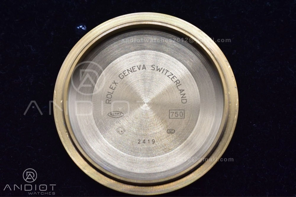 Reliable DayDate 40 YG GMF Plated 904L Steel Checked Dial Crystal Markers On President Bracelet A2836 V 772