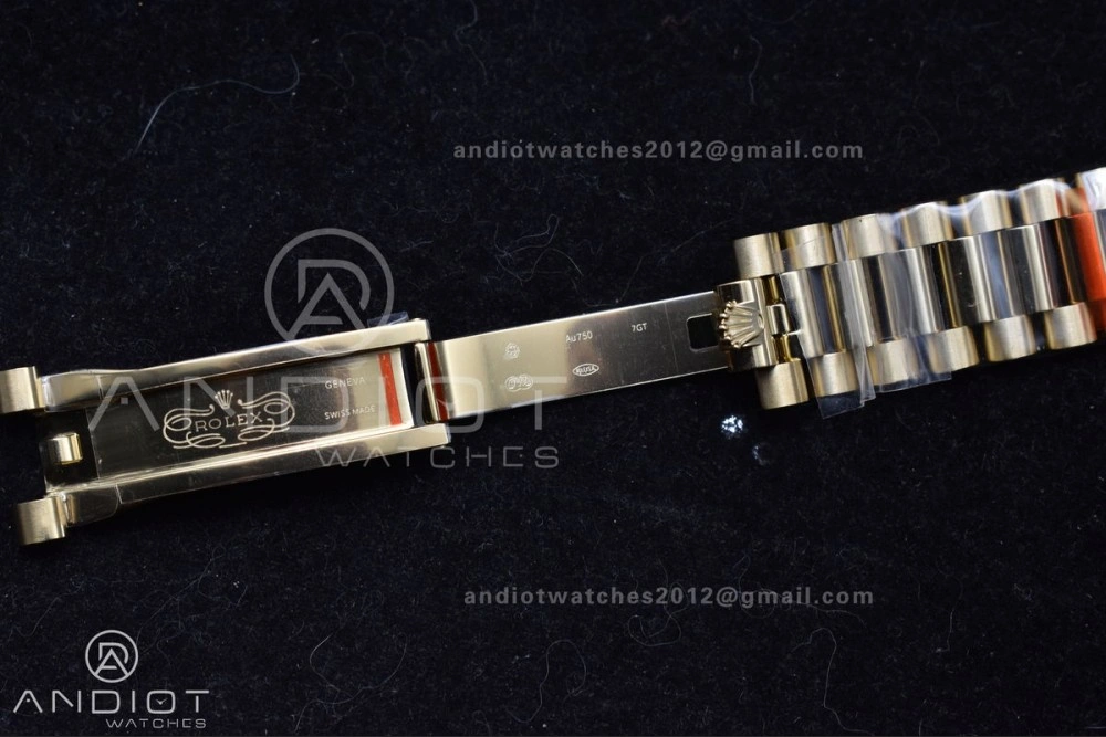DayDate 40 YG GMF Tungsten Weighted 904L Steel White Dial Stick Markers On President Bracelet A2836 V Contemporary 730
