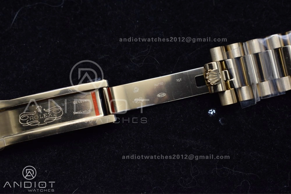 DayDate 40 YG GMF Tungsten Weighted 904L Steel White Dial Stick Markers On President Bracelet A2836 V Contemporary 730