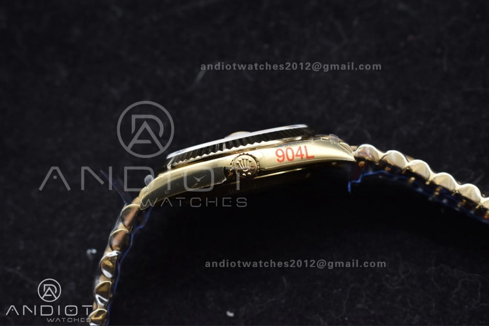 DayDate 40 YG GMF Tungsten Weighted 904L Steel White Dial Stick Markers On President Bracelet A2836 V Contemporary 730