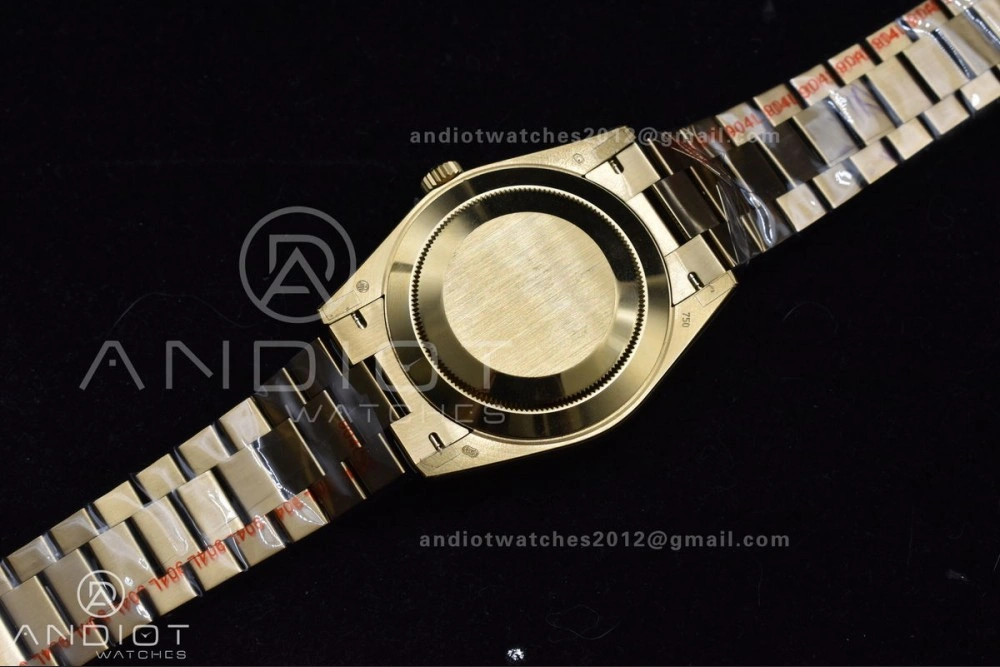 DayDate 40 YG GMF Tungsten Weighted 904L Steel White Dial Stick Markers On President Bracelet A2836 V Contemporary 730