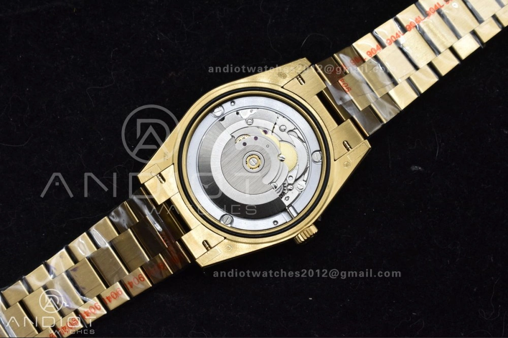 DayDate 40 YG GMF Tungsten Weighted 904L Steel White Dial Stick Markers On President Bracelet A2836 V Contemporary 730