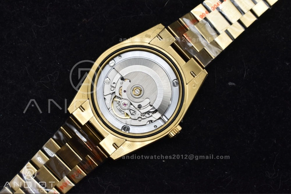 DayDate 40 YG GMF Tungsten Weighted 904L Steel White Dial Stick Markers On President Bracelet A2836 V Contemporary 730