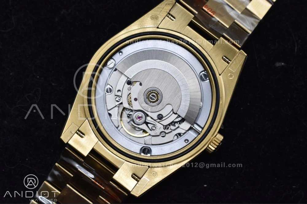 DayDate 40 YG GMF Tungsten Weighted 904L Steel White Dial Stick Markers On President Bracelet A2836 V Contemporary 730