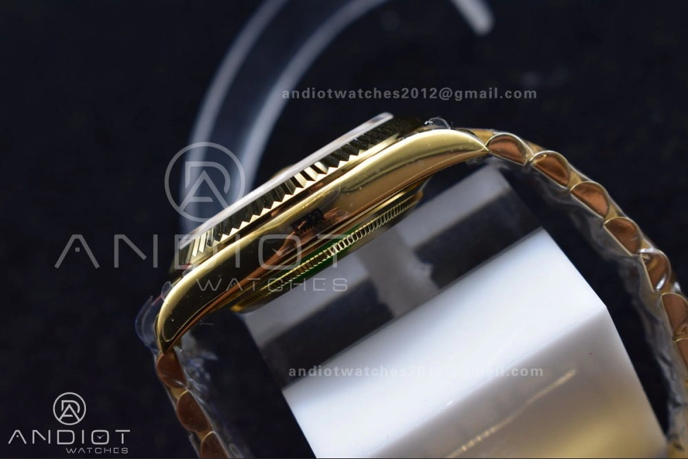 Affordable DayDate 40 YG JDF Gain Weight 904L Steel YG Dial Stick Markers on President Bracelet A2836 V 731