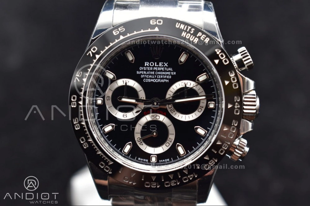 WaterResistant Daytona 116500 BTF 1:1 Best Edition 904L SS Case And Bracelet Black Dial SA 748