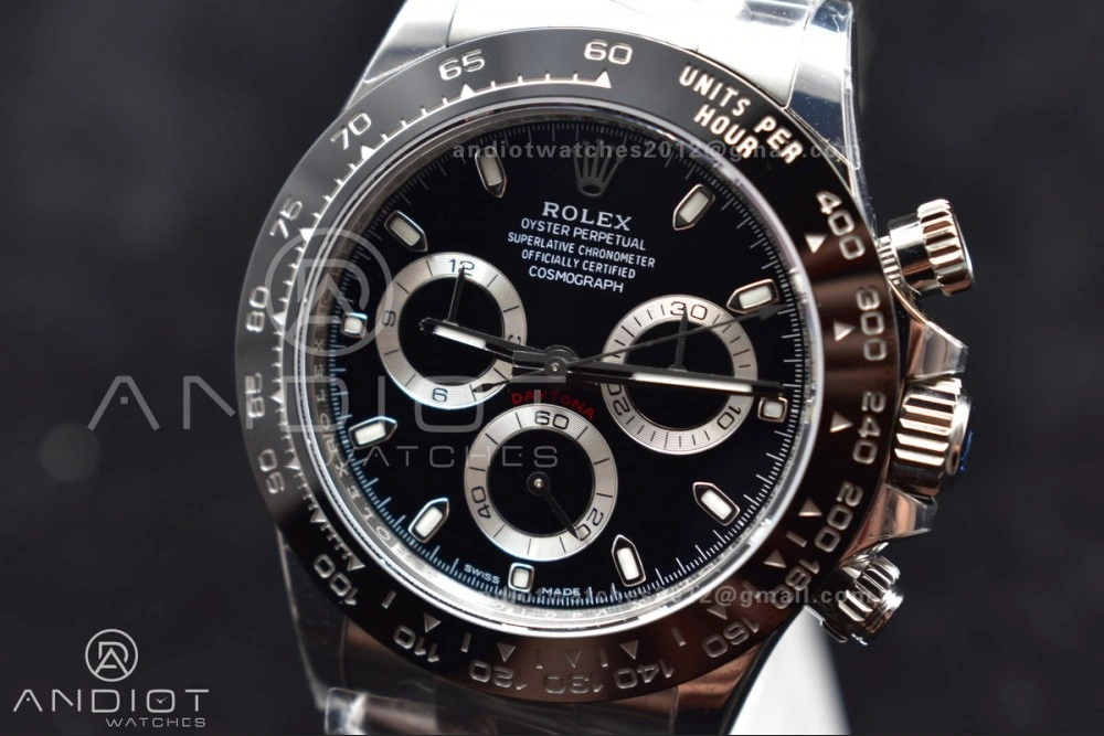 WaterResistant Daytona 116500 BTF 1:1 Best Edition 904L SS Case And Bracelet Black Dial SA 748