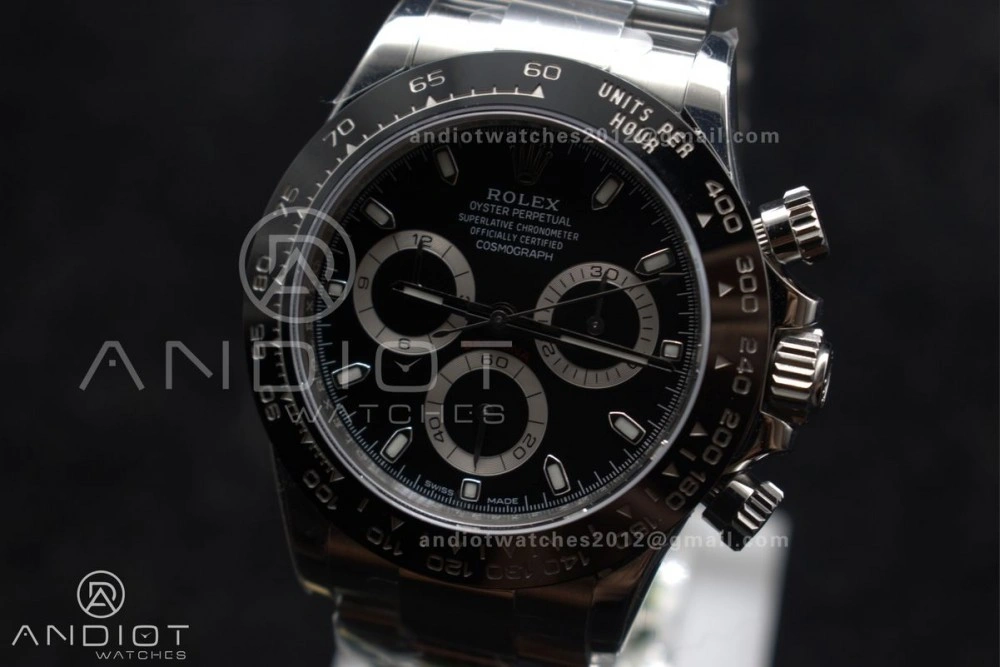 Daytona 116500 ZF 1:1 Best Edition 904L SS Case and Bracelet Black Dial SH Stretchable 727