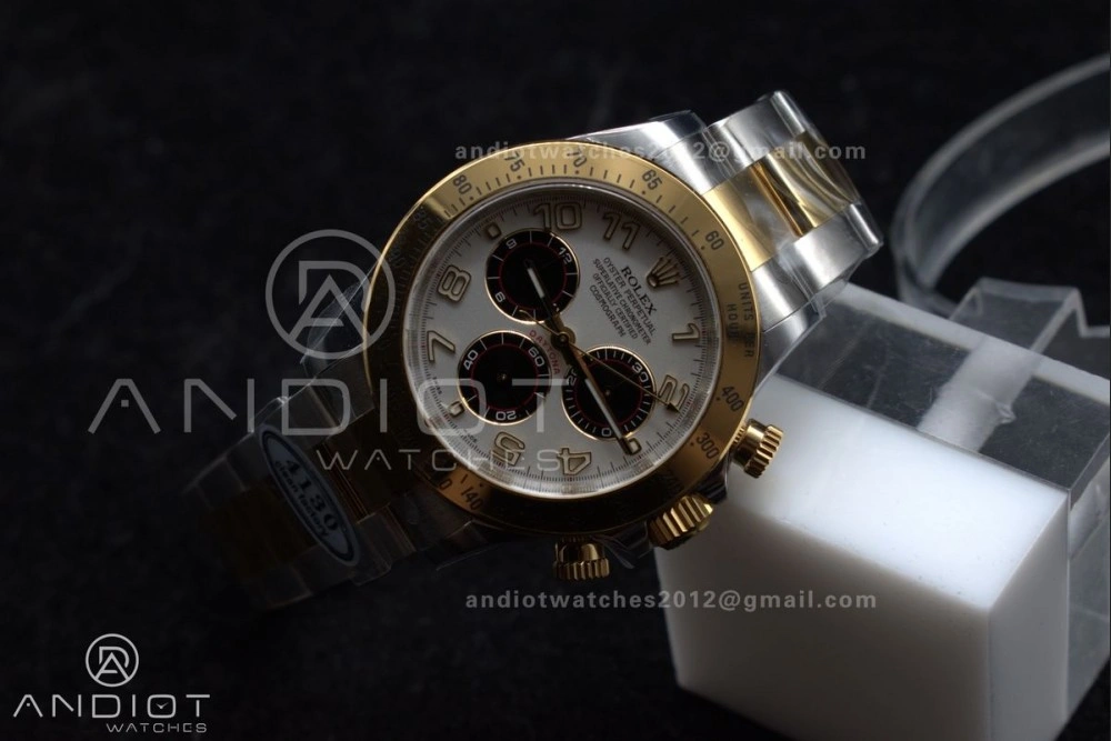 Daytona 116503 Clean 1:1 Best Edition White Dial Arabic Markers on SS YG Bracelet SA4130 V GoodFit 737