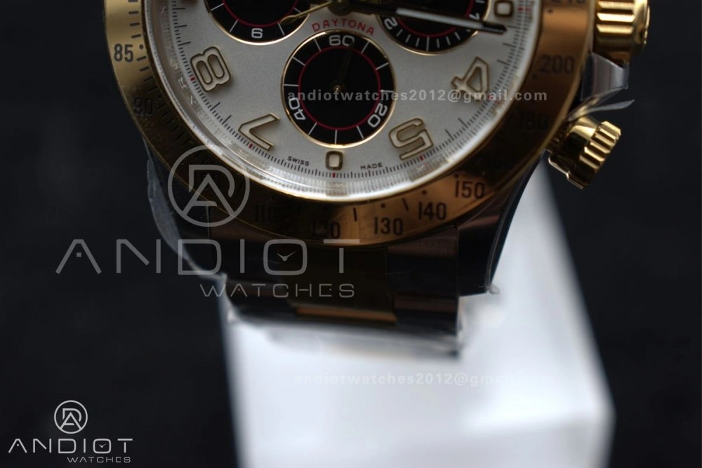 Daytona 116503 Clean 1:1 Best Edition White Dial Arabic Markers on SS YG Bracelet SA4130 V GoodFit 737