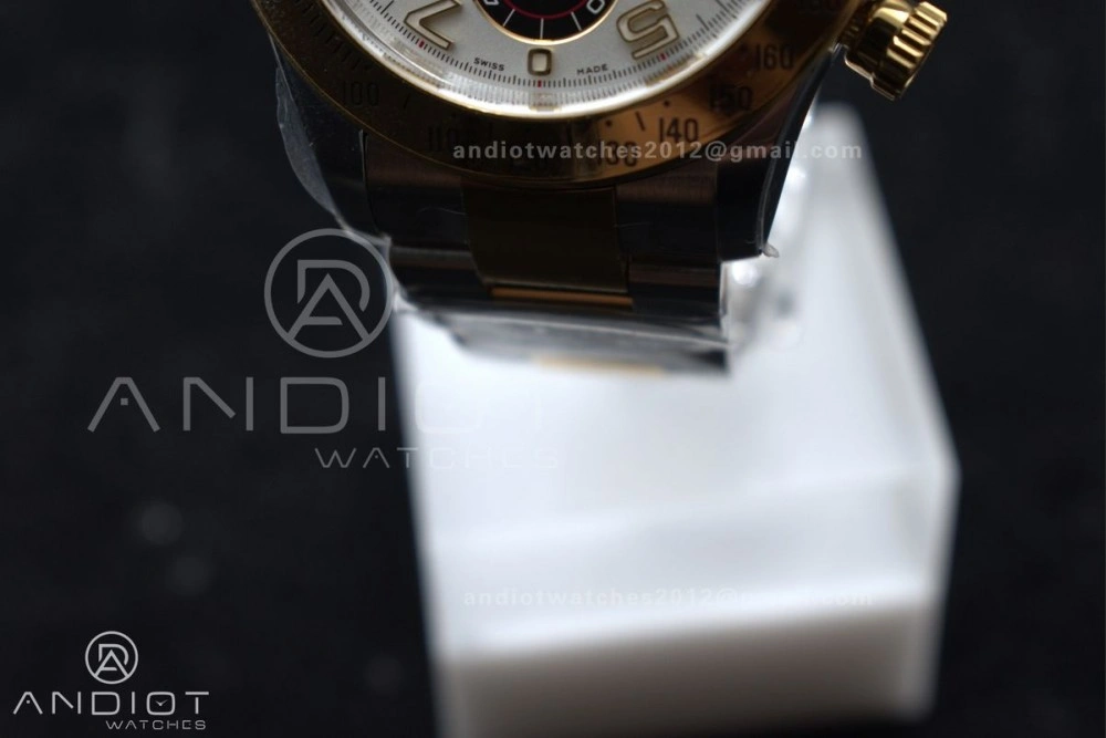 Daytona 116503 Clean 1:1 Best Edition White Dial Arabic Markers on SS YG Bracelet SA4130 V GoodFit 737