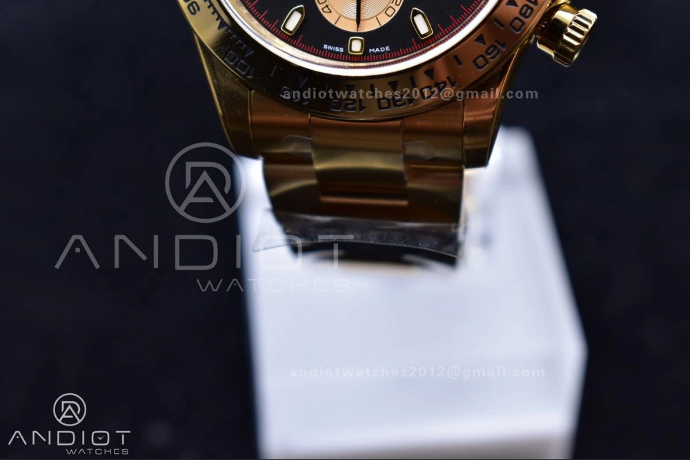 TechFriendly Daytona 116505 Clean 1:1 Best Edition Black Dial YG Markers on YG Bracelet SA4130 V 401