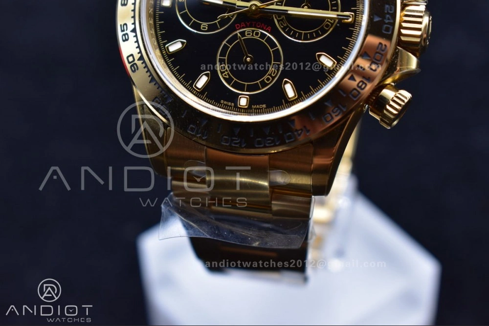 Vibrant Daytona 116505 Clean 1:1 Best Edition Black Dial on YG Bracelet SA4130 V 415