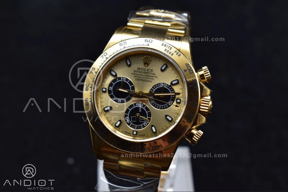 Durable Daytona 116505 Clean 1:1 Best Edition YG Dial Black Markers on YG Bracelet SA4130 V 399
