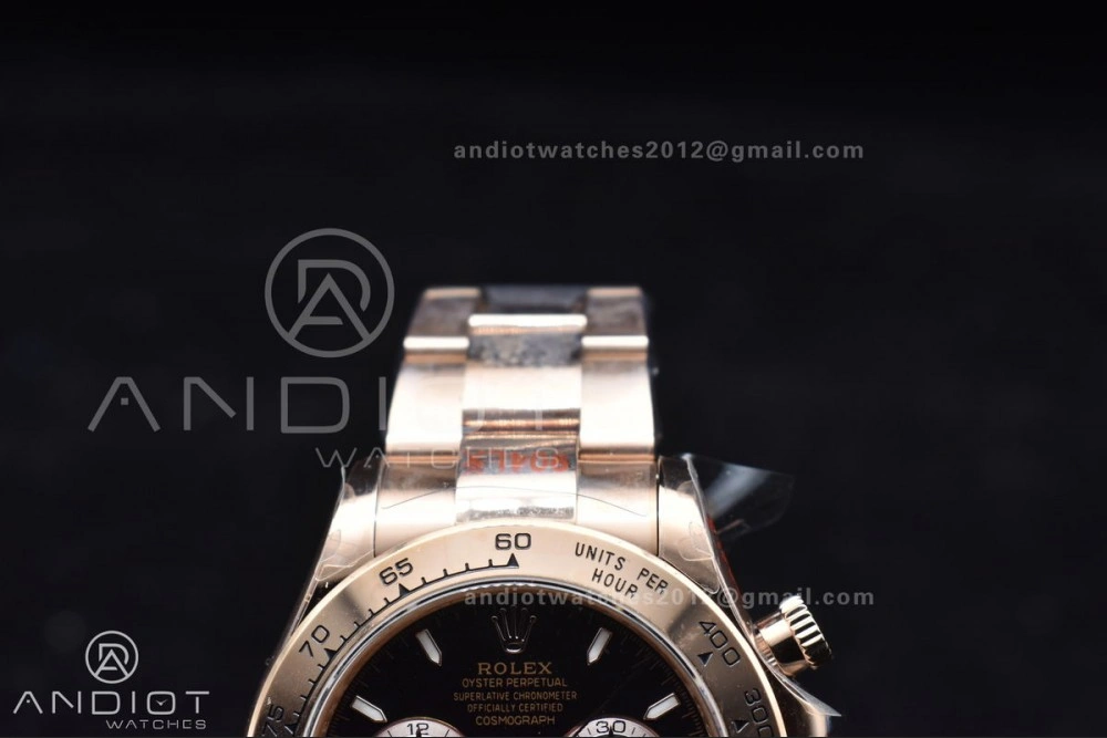 Daytona 116505 QF 1:1 Best Edition Black RG Dial on RG Bracelet SH4130 V3 (Gain Weight) AllSeason 738
