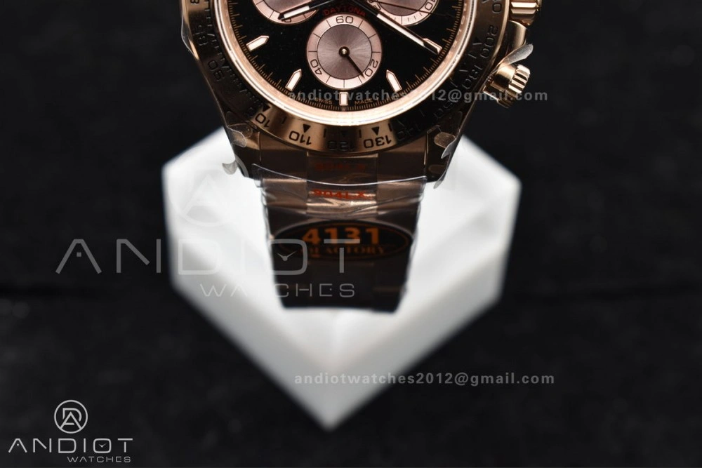 Daytona 116505 QF 1:1 Best Edition Black RG Dial on RG Bracelet SH4130 V3 (Gain Weight) AllSeason 738