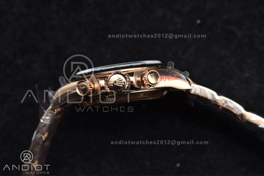 Daytona 116505 QF 1:1 Best Edition Black RG Dial on RG Bracelet SH4130 V3 (Gain Weight) AllSeason 738