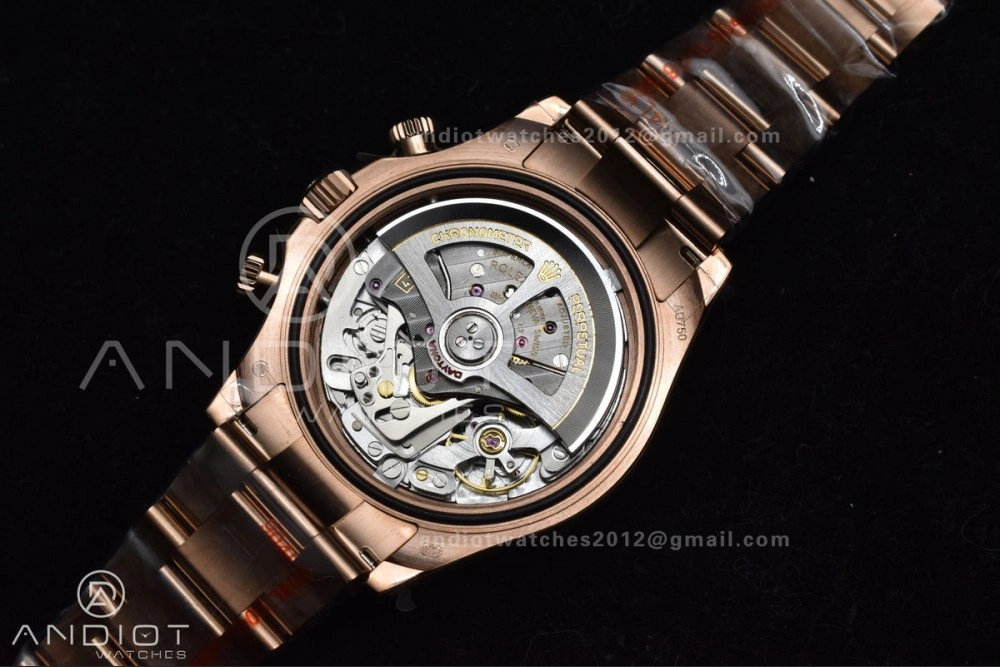 Daytona 116505 QF 1:1 Best Edition Black RG Dial on RG Bracelet SH4130 V3 (Gain Weight) AllSeason 738