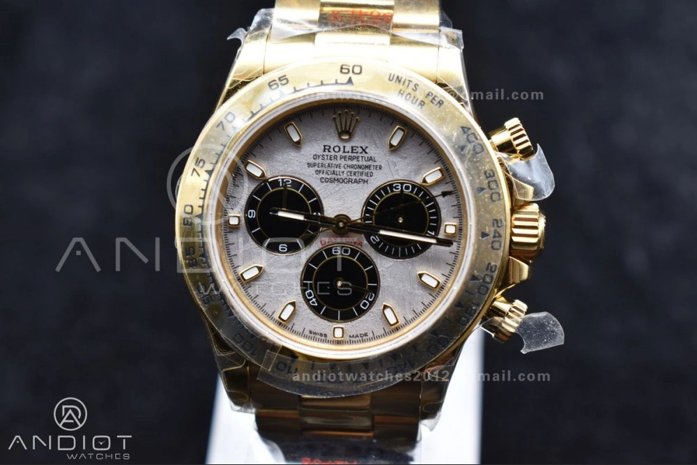 Daytona 116505 QF 1:1 Best Edition Meteorite Dial on RG Bracelet SH4130 V3 (Gain Weight) AllSeason 762