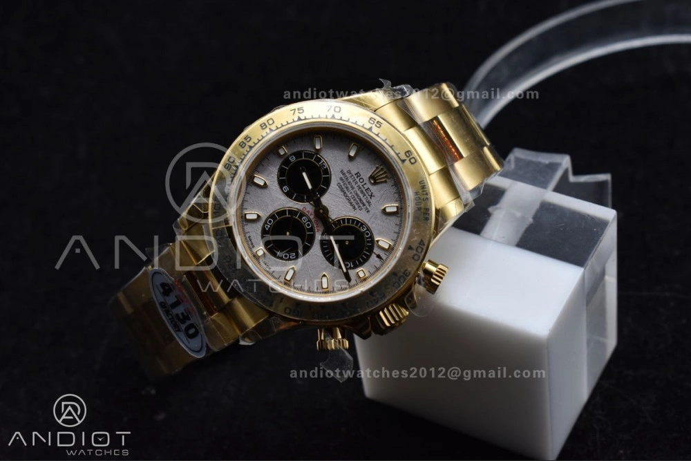 Daytona 116505 QF 1:1 Best Edition Meteorite Dial on RG Bracelet SH4130 V3 (Gain Weight) AllSeason 762