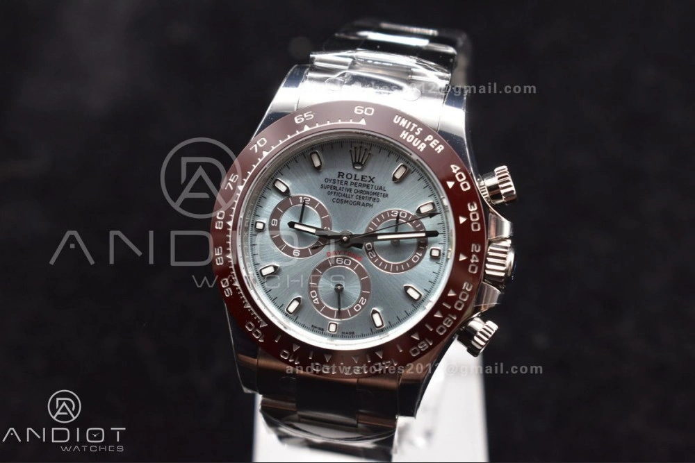 Daytona 116506 Brown Ceramic BTF 1:1 Best Edition Ice Blue Dial on SS Bracelet SA4130 V HighQuality 395