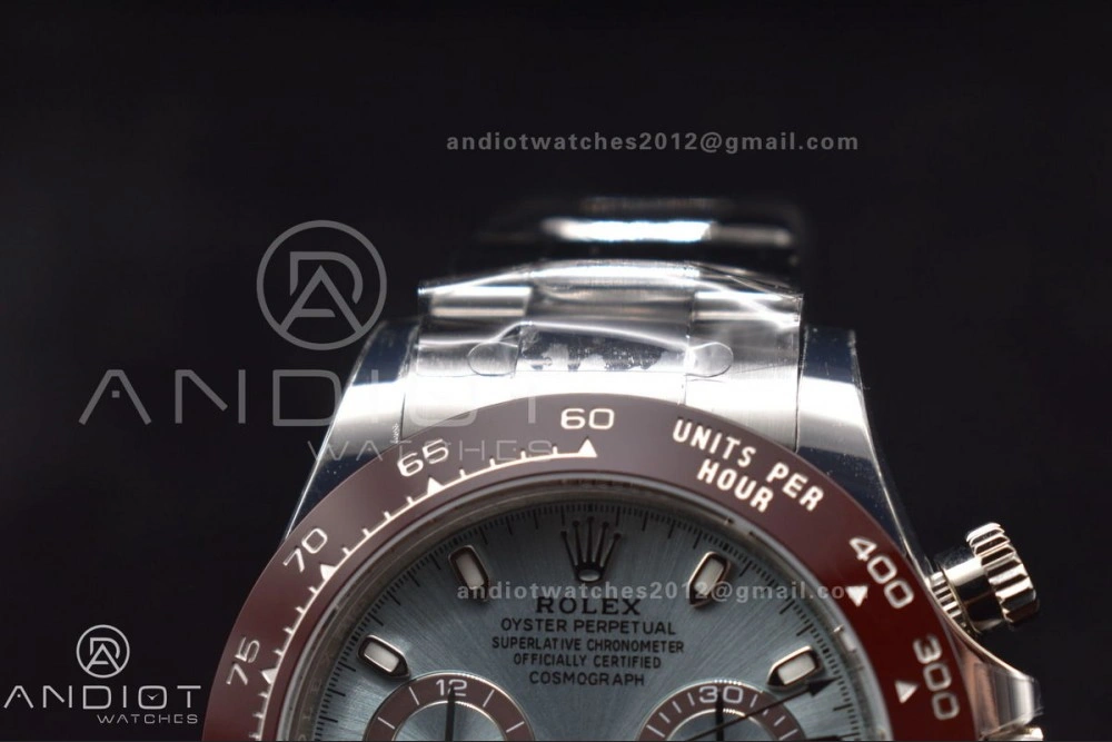 Daytona 116506 Brown Ceramic BTF 1:1 Best Edition Ice Blue Dial on SS Bracelet SA4130 V HighQuality 395