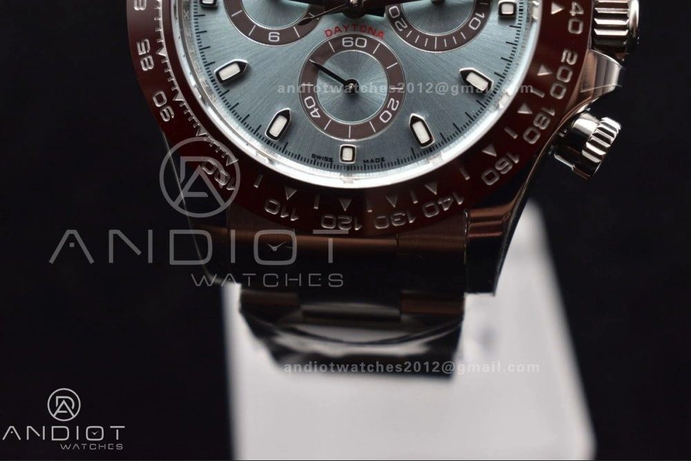Daytona 116506 Brown Ceramic BTF 1:1 Best Edition Ice Blue Dial on SS Bracelet SA4130 V HighQuality 395