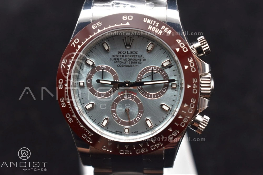 Daytona 116506 Brown Ceramic BTF 1:1 Best Edition Ice Blue Dial on SS Bracelet SA4130 V HighQuality 395