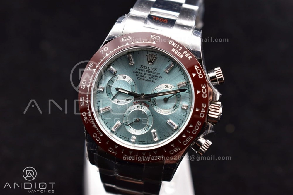 ZipUp Daytona 116506 QF 1:1 Best Edition Ice Blue Dial Crystal Markers on SS Bracelet SH4130 V3 (Gain Weight) 398