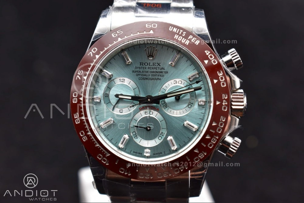 ZipUp Daytona 116506 QF 1:1 Best Edition Ice Blue Dial Crystal Markers on SS Bracelet SH4130 V3 (Gain Weight) 398