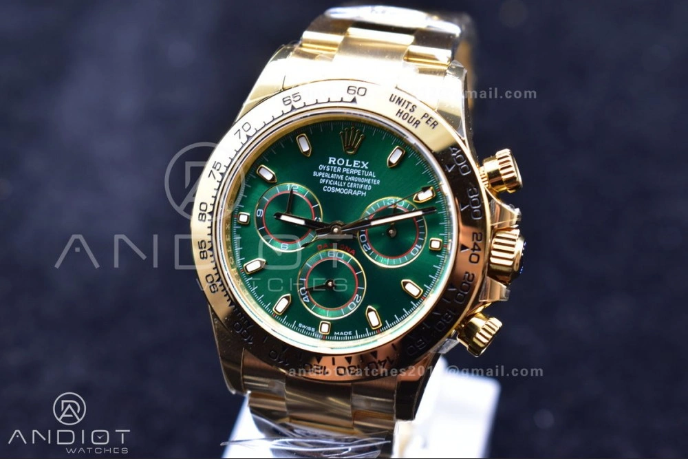 TravelReady Daytona 116508 BTF 1:1 Best Edition Green Dial on YG Bracelet SA 755