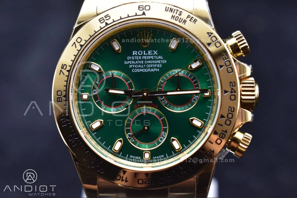 TravelReady Daytona 116508 BTF 1:1 Best Edition Green Dial on YG Bracelet SA 755