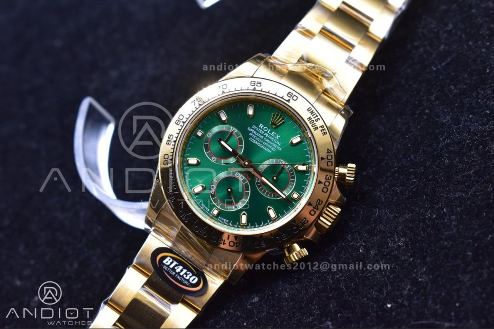 TravelReady Daytona 116508 BTF 1:1 Best Edition Green Dial on YG Bracelet SA 755