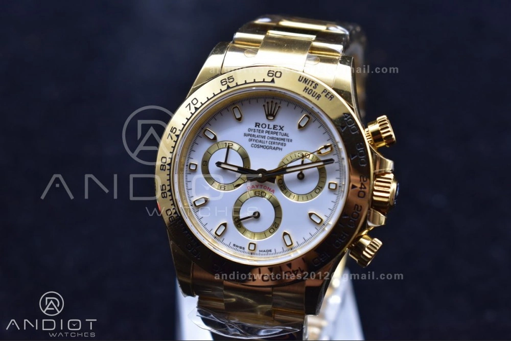 OnTrend Daytona 116508 BTF 1:1 Best Edition White Dial on YG Bracelet SA 743