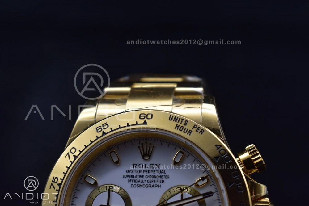 OnTrend Daytona 116508 BTF 1:1 Best Edition White Dial on YG Bracelet SA 743