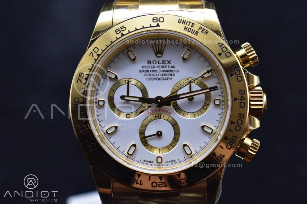 OnTrend Daytona 116508 BTF 1:1 Best Edition White Dial on YG Bracelet SA 743