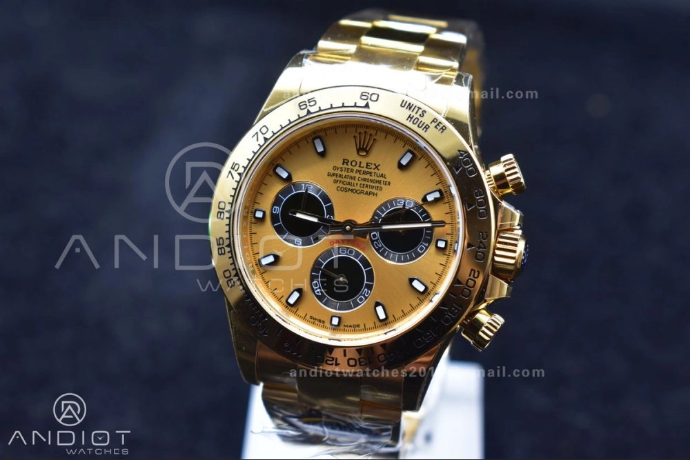 FreshLook Daytona 116508 BTF 1:1 Best Edition YG Black Dial on YG Bracelet SA 761