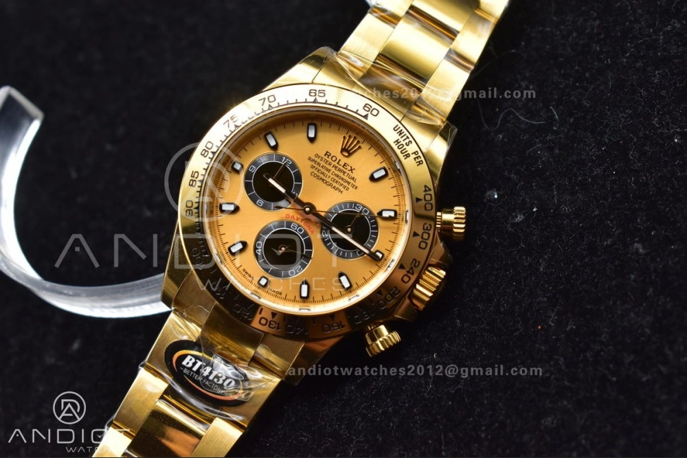 FreshLook Daytona 116508 BTF 1:1 Best Edition YG Black Dial on YG Bracelet SA 761