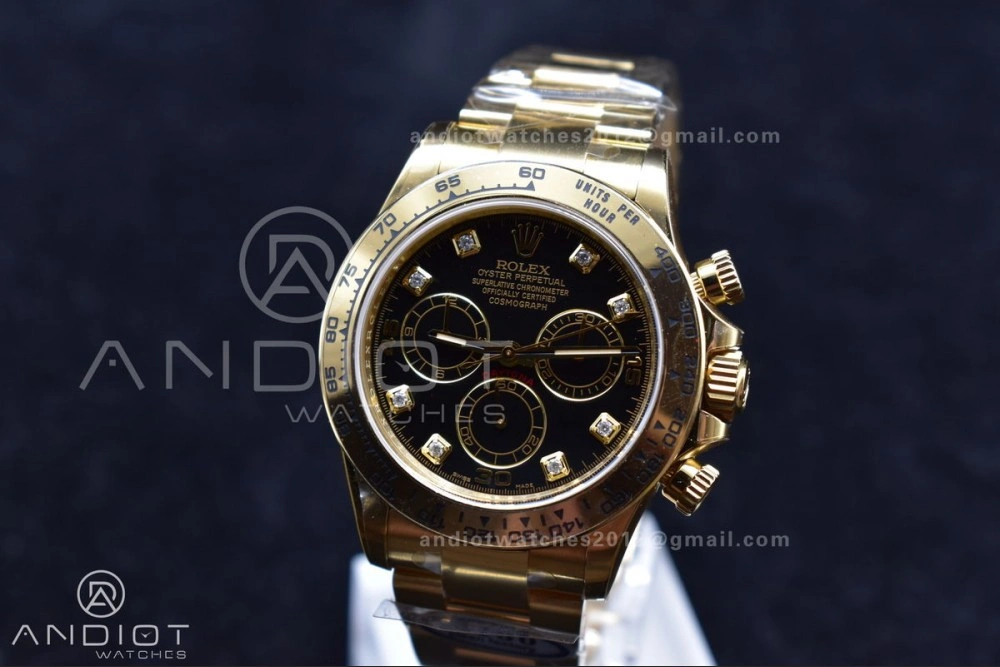 Daytona 116508 Clean 1:1 Best Edition Black YG Dial On YG Bracelet SA WeatherProof 394