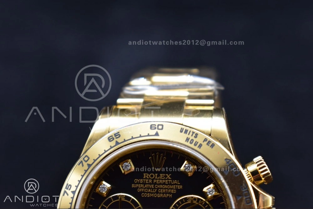 Daytona 116508 Clean 1:1 Best Edition Black YG Dial On YG Bracelet SA WeatherProof 394